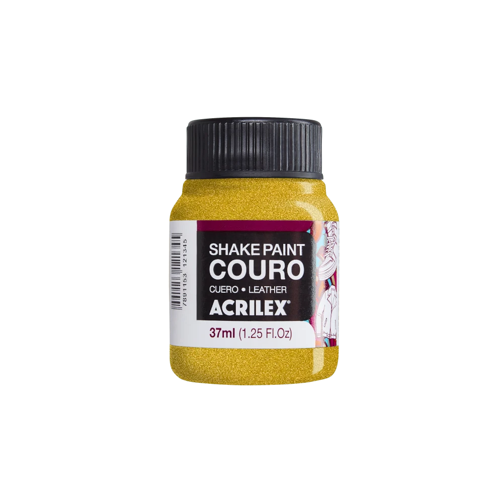 SHAKE_PAINT_COURO_37ML_13037_532_OURO Acrilex Shake Paint - Pintura Para Cuero Metalizada 37Ml - Imagen 1
