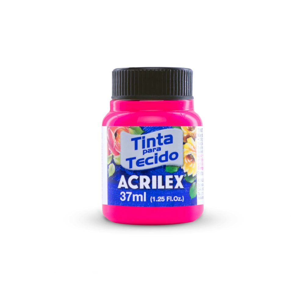 04040_tinta_tecido_fluorescente_37ml_107_maravilha Acrilex - Pintura Para Tela Flúo 37Ml - Imagen 1